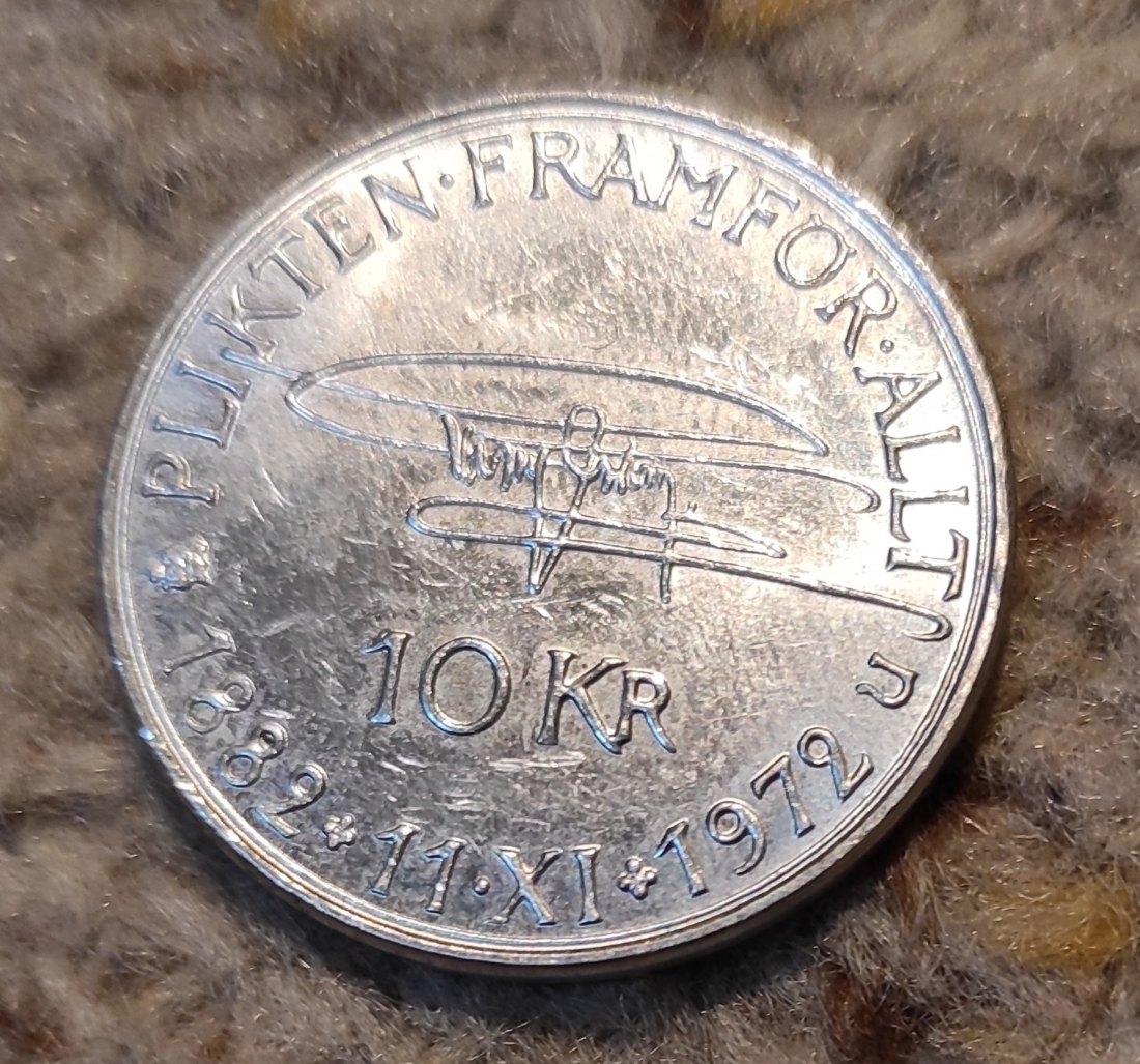 Schweden 10 Kronen 1972 SILBER   