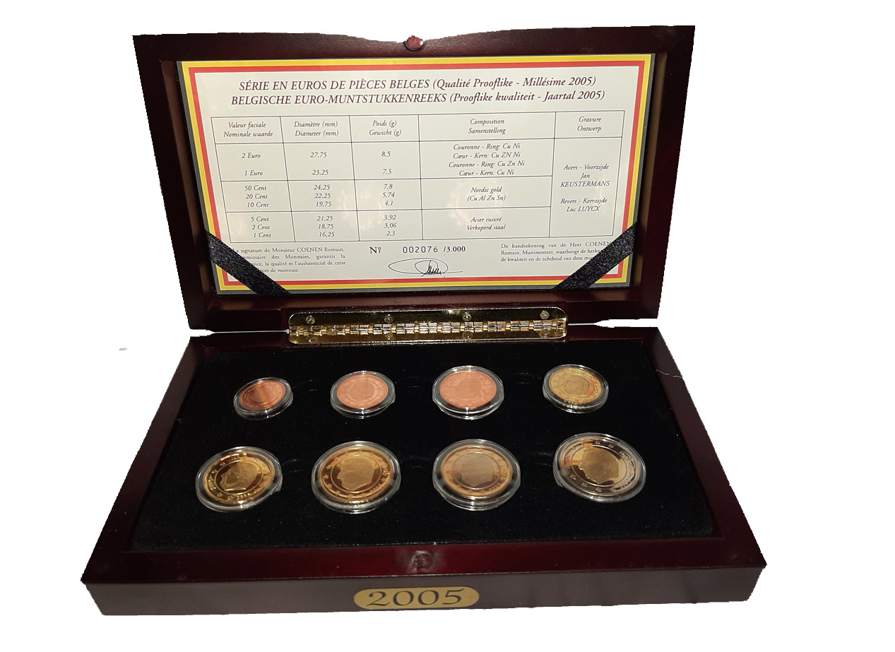  Offiz. Euro-KMS Belgien 2005 *PP* nur 3.006 Stück!   