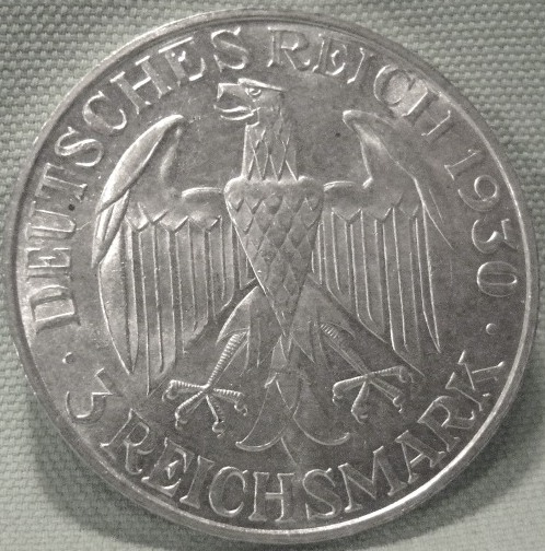  Weimar, 3 Mark 1930 G, Zeppelin, J 342   