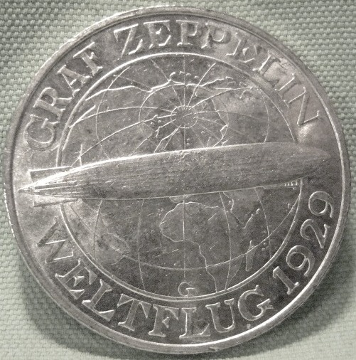  Weimar, 3 Mark 1930 G, Zeppelin, J 342   