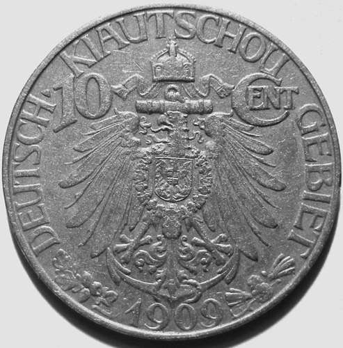 Kiautschou, 10 Cent 1909, J N730   