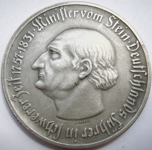  Westfalen, Zwittermedaille Stein / Droste-Hülshoff, J N29   