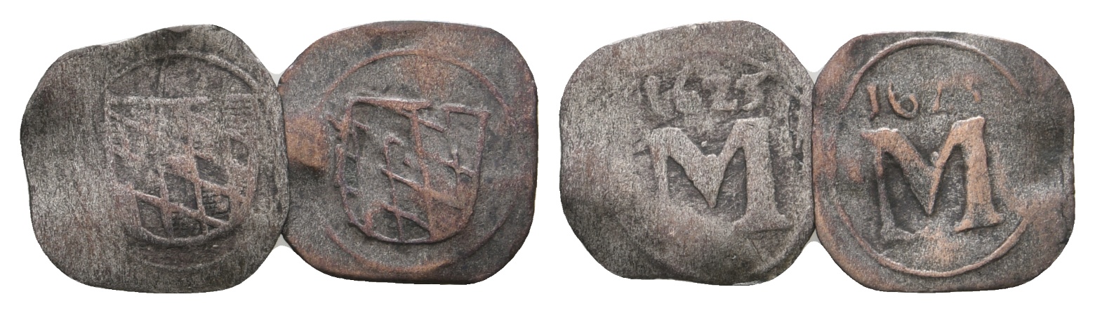  Altdeutschland; 2 Kleinmünzen 1625   