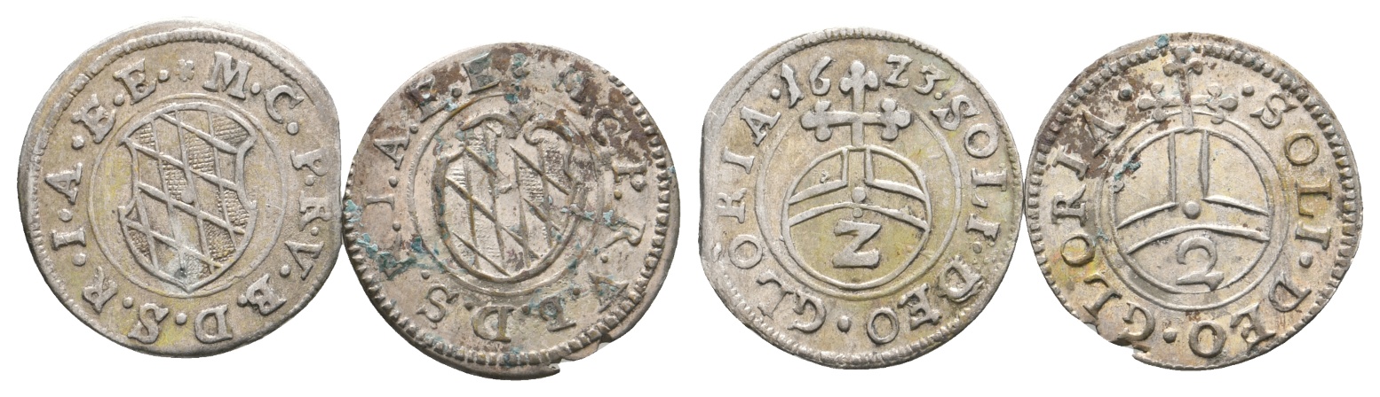  Altdeutschland; 2 Kleinmünzen 1623   