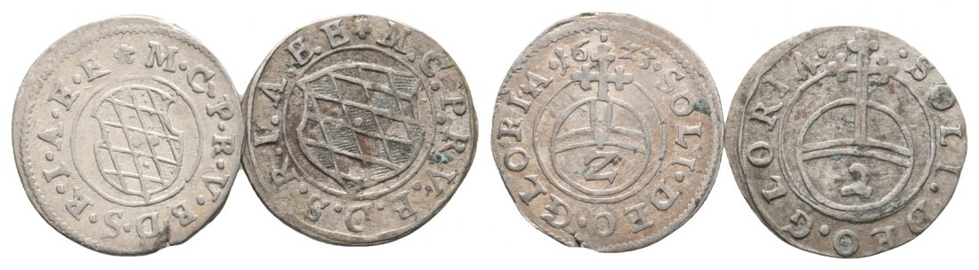  Altdeutschland; 2 Kleinmünzen 1623   
