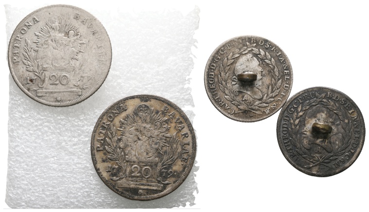  2 Knöpfe; 20 Kreuzer 1779   