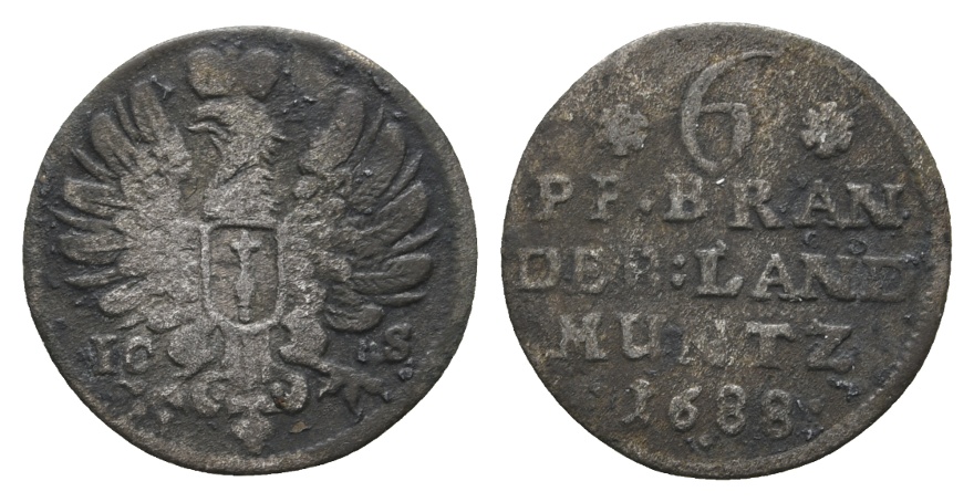  Altdeutschland; Kleinmünze 1688   