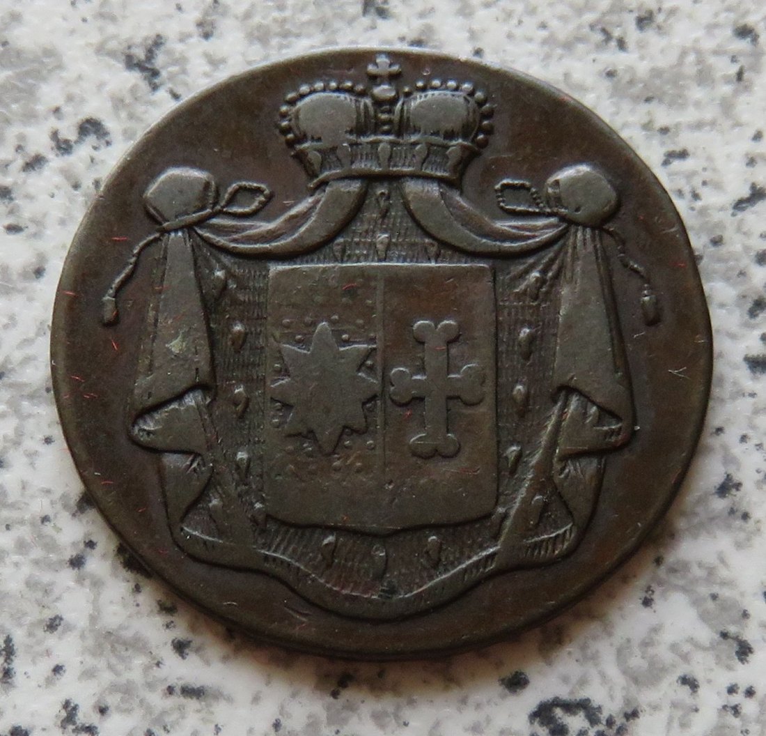  Waldeck-Pyrmont 3 Pfennige 1824 FW   