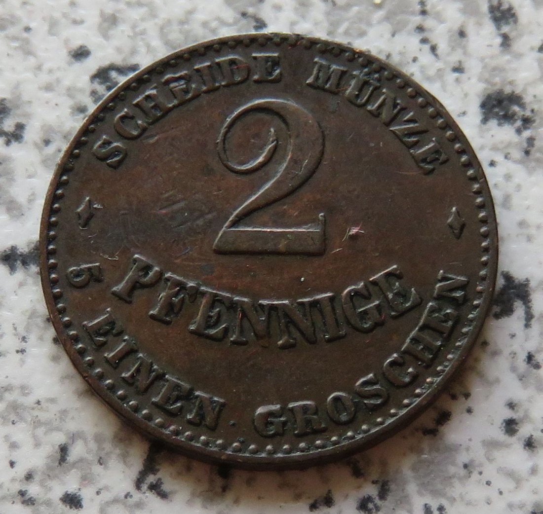  Sachsen-Coburg-Gotha 2 Pfennige 1870 B   