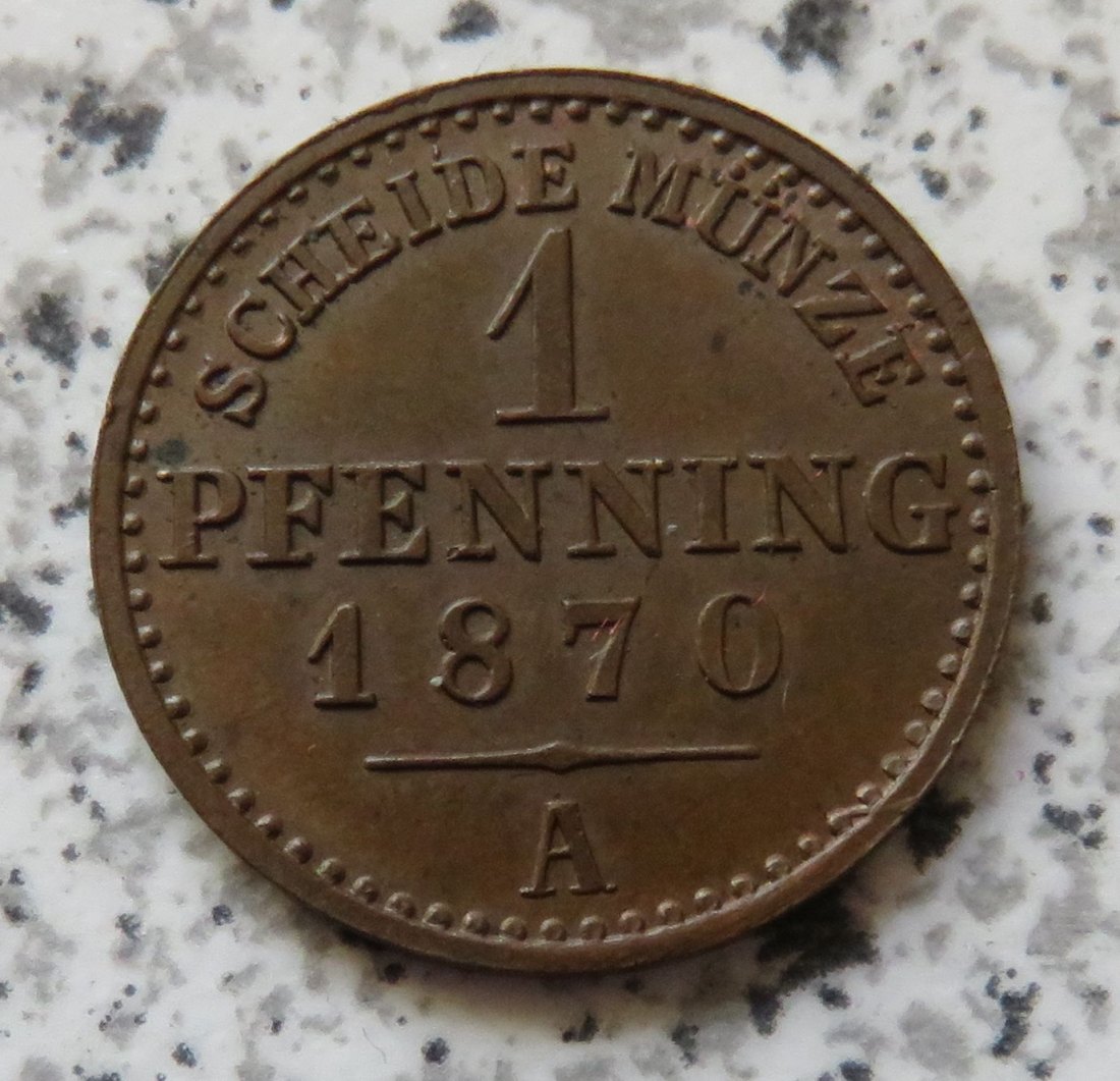 Preussen 1 Pfennig 1870 A   