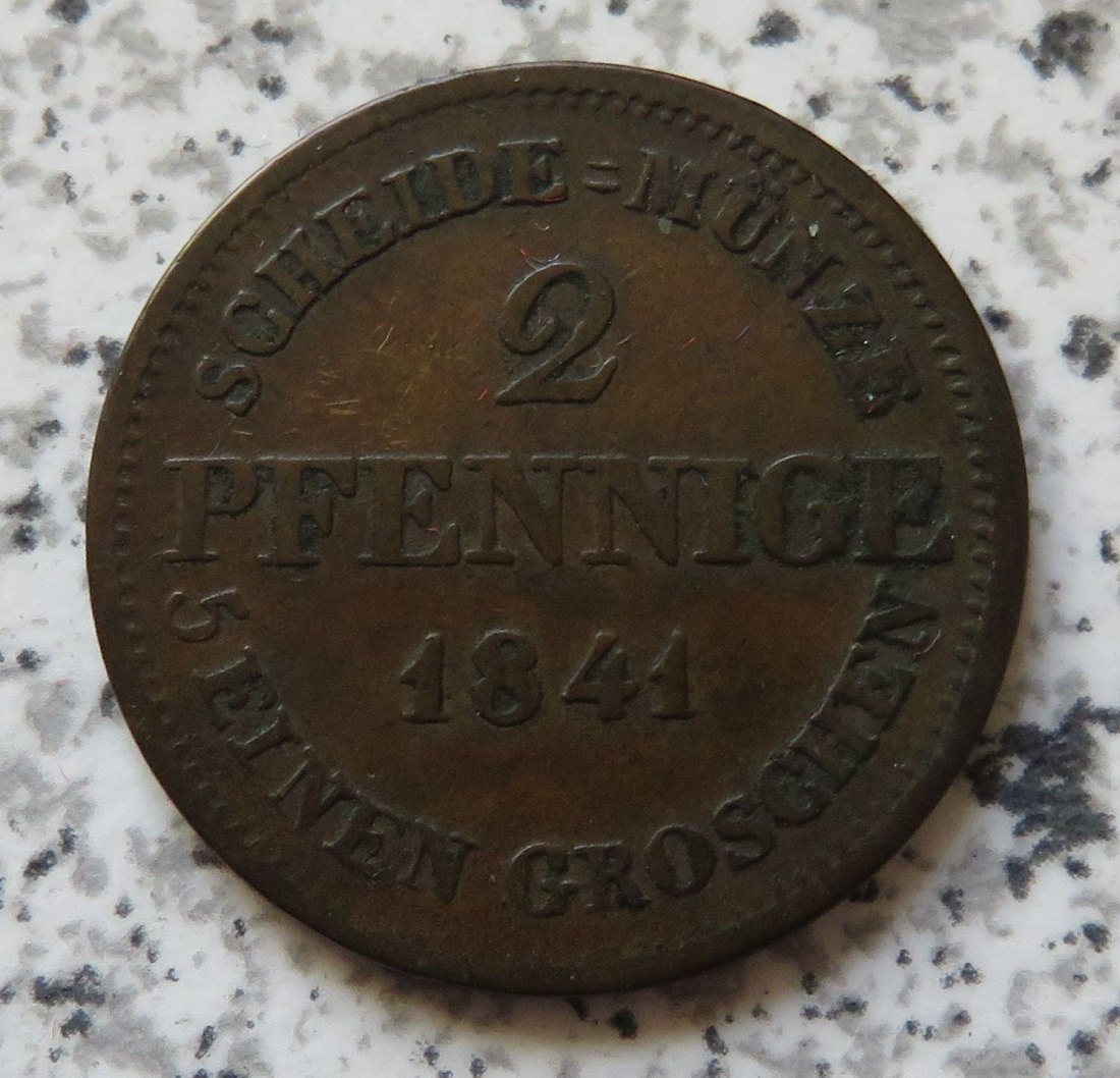  Sachsen-Coburg-Gotha 2 Pfennig 1841 G   