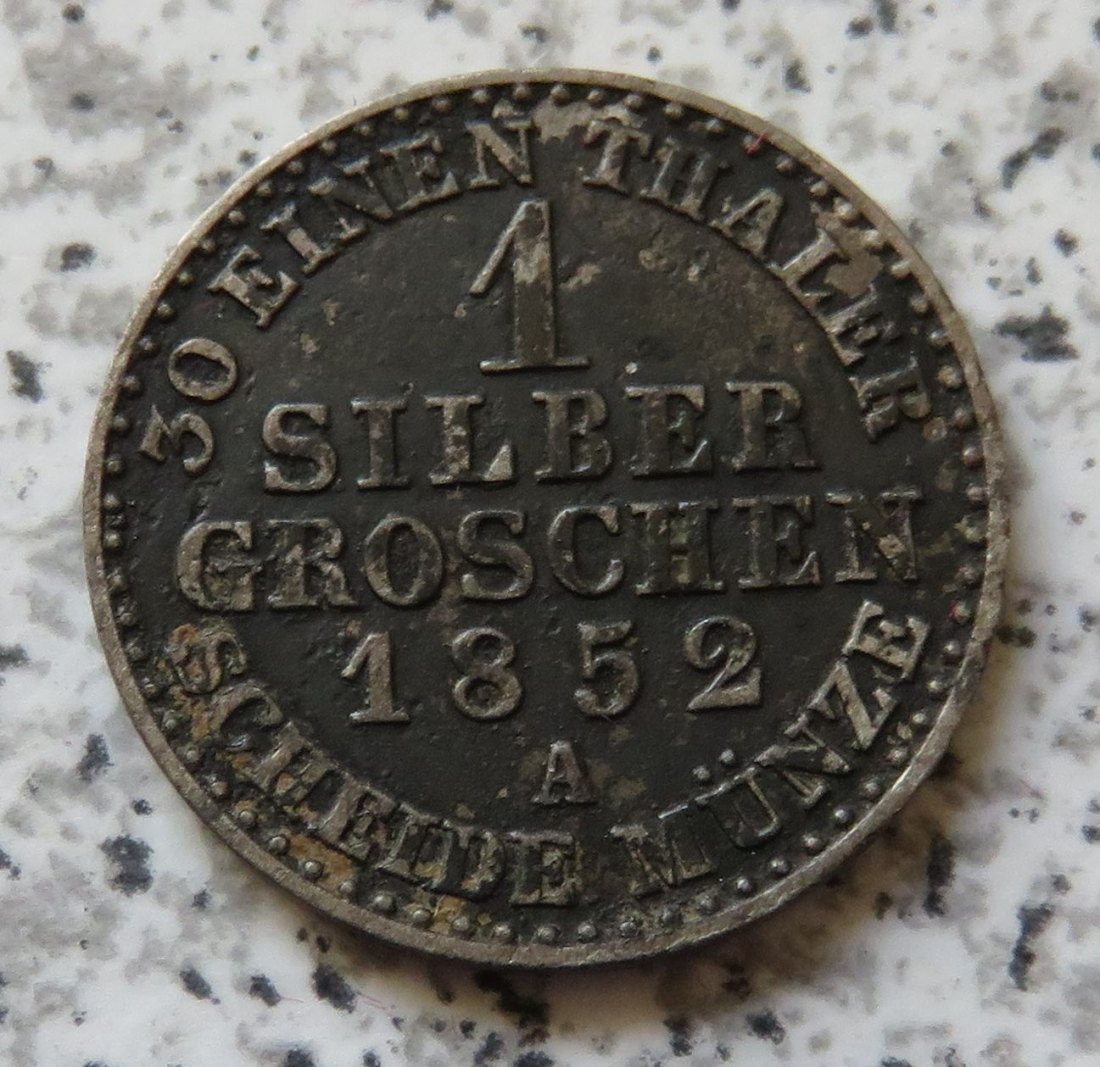  Herzogthum Anhalt 1 Groschen 1852 A   