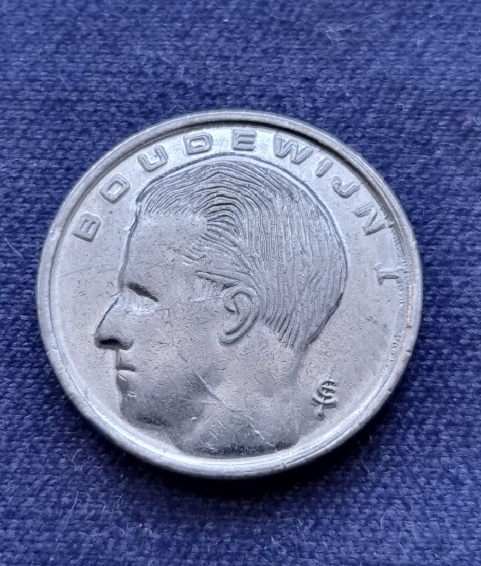  Belgien, 1 Franc, 1991, Dutch Text, Boudewijn I, Baudouin I,König Baudouin I,niederländisch   