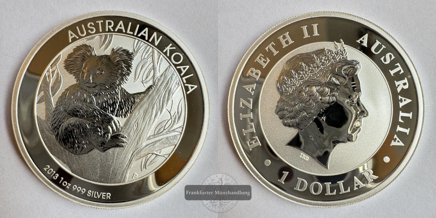  Australien 1 Dollar 2013 Koala FM-Frankfurt KM#1979 Feinsilber: 31,1g   