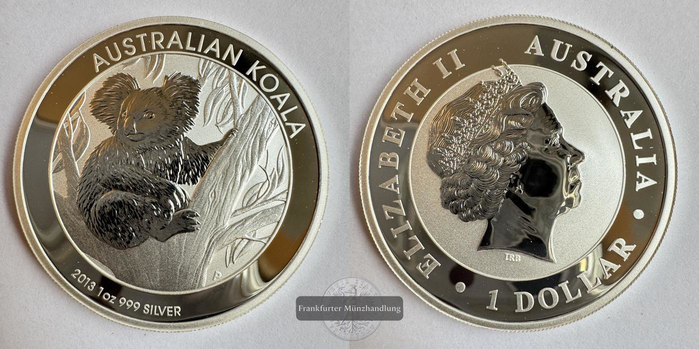  Australien 1 Dollar 2013 Koala FM-Frankfurt KM#1979 Feinsilber: 31,1g   