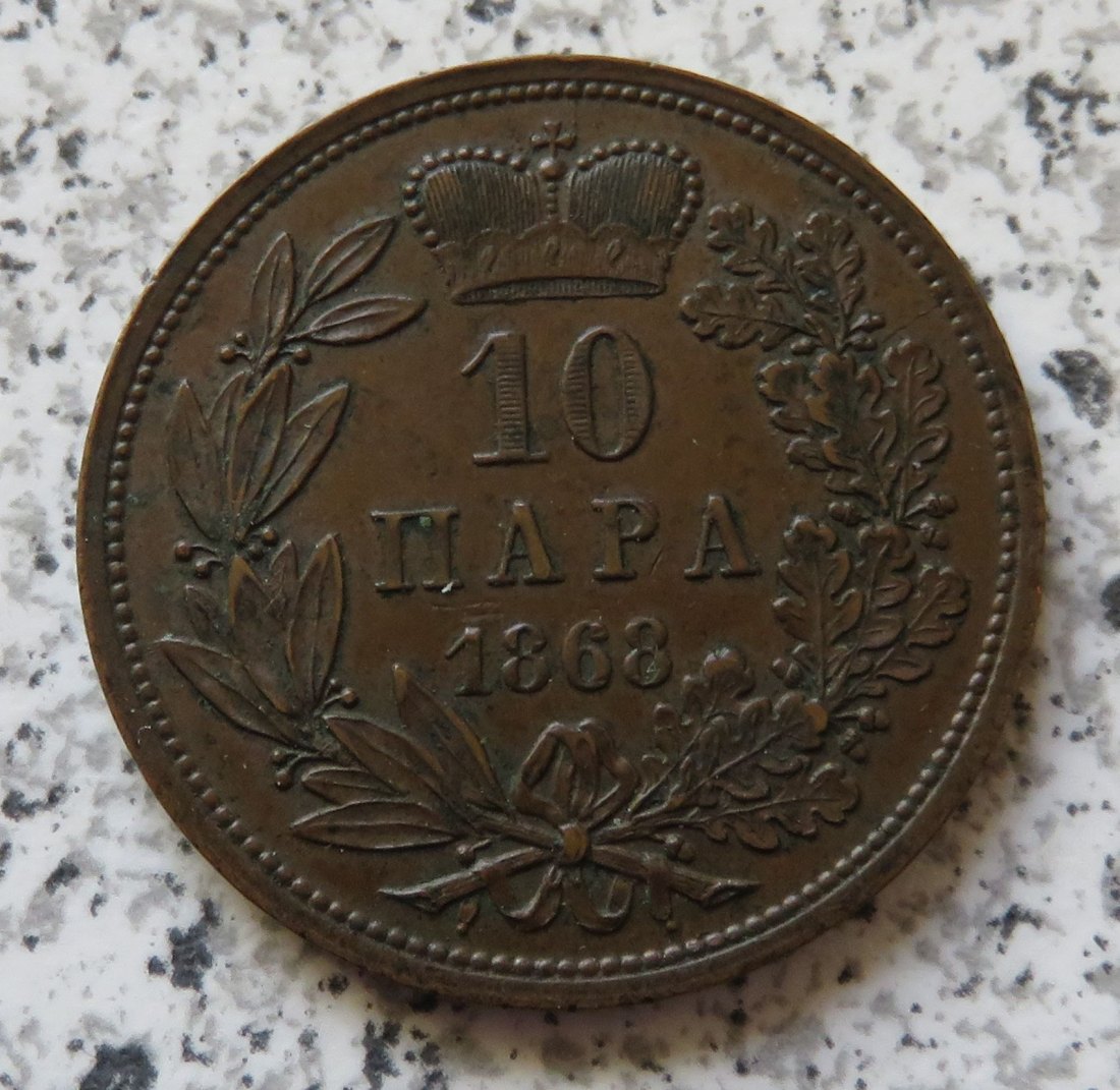  Serbien 10 Para 1868   