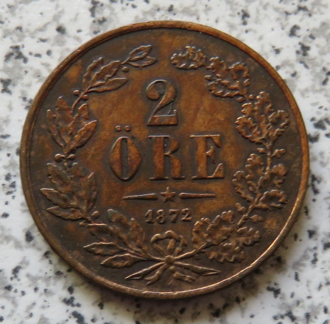  Schweden 2 Öre 1872   