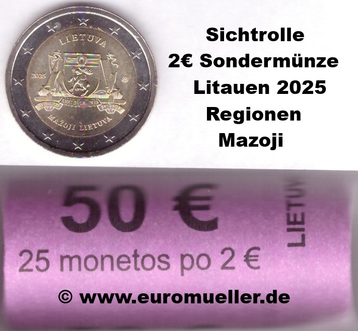 Litauen Rolle...2 Euro Gedenkmünze 2025...Mazoji   