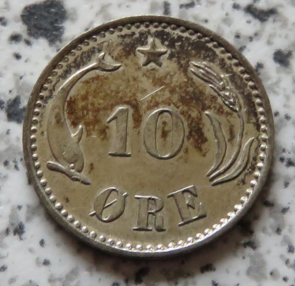  Dänemark 10 Öre 1891, Erhaltung   