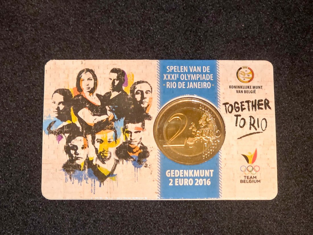  Belgien, 2Euro, 2016 - SPELEN VAN DE XXXI OLYMPIANDE - RIO DE JANERO-   