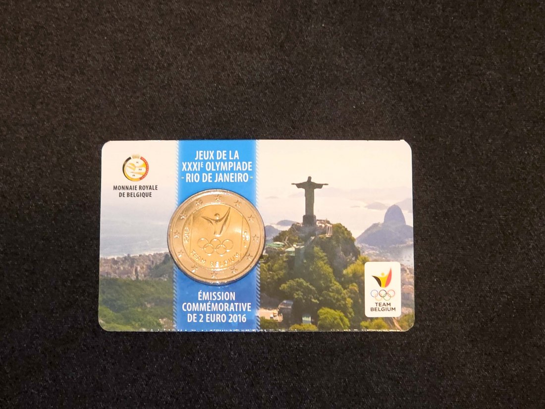  Belgien, 2Euro, 2016 - SPELEN VAN DE XXXI OLYMPIANDE - RIO DE JANERO-   