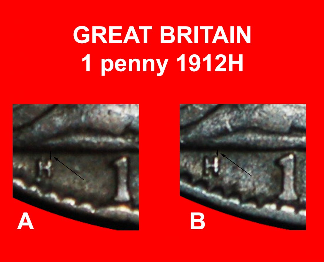  Ⰿ MISTRESS OF SEAS: GREAT BRITAIN ★ PENNY 1912H 2 DISCOVERY COINS! GEORGE V★LOW START! ★ NO RESERVE!   