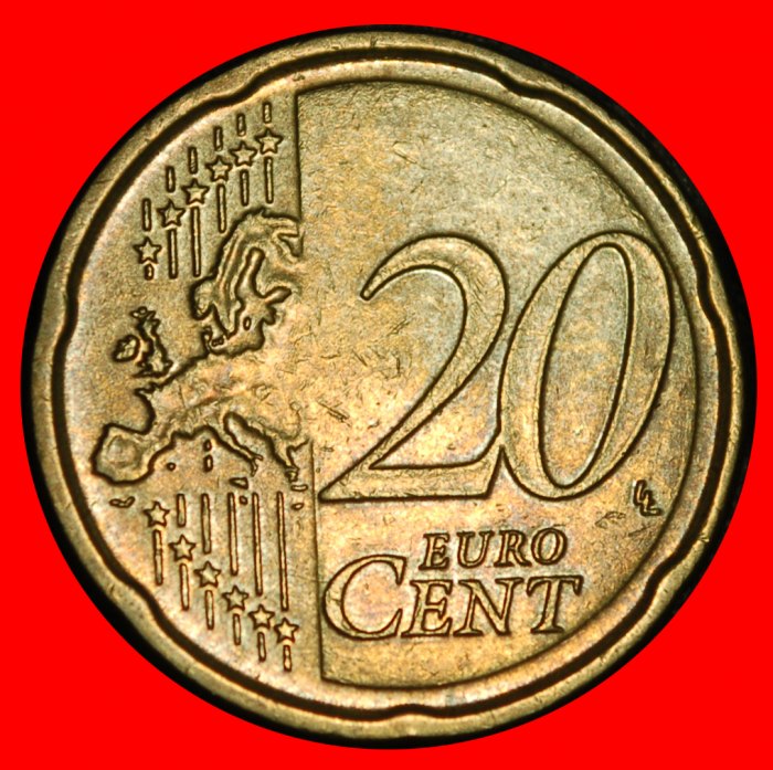  Ⰿ NORDIC GOLD (2007-2025): GERMANY★20 EURO CENTS 2014D BAVARIA SPANISH ROSE★LOW START! ★ NO RESERVE!   