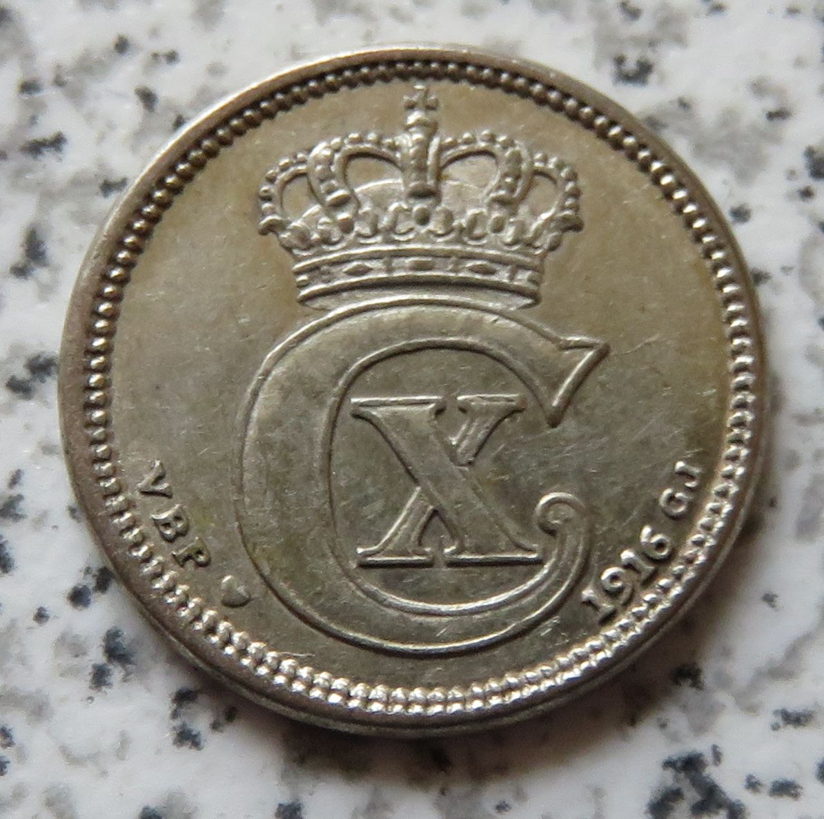  Dänemark 10 Öre 1916   