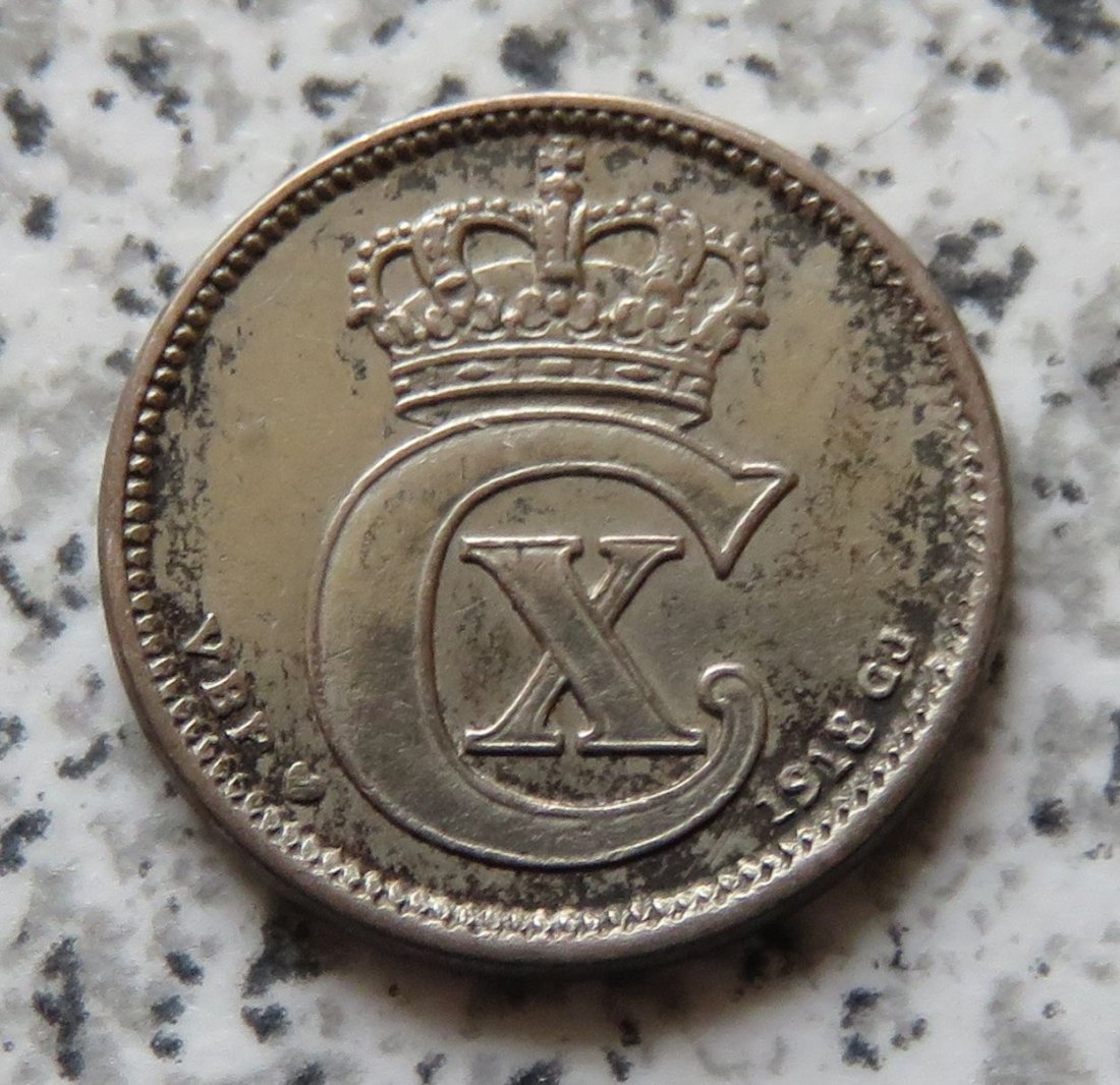  Dänemark 10 Öre 1918   