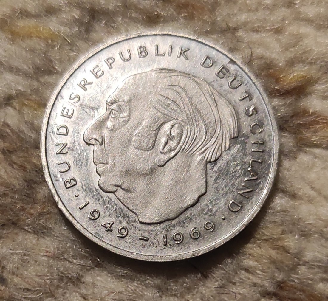  Deutschland 2 Mark 1977 F. Theodor Heuss   