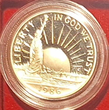  USA, 1/2 Dollar, 1986 Gedenkausgabe 100. Jahrestag Freiheitsstatue gekapselt   