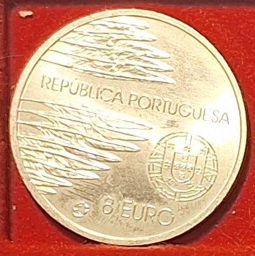  Portugal,8 Euro, 2005, 60. Jahrestag Ende des II. Weltkrieg - Silber   