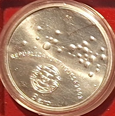  Portugal,8 Euro, 2003, XII. Fussball-Euro in Portugal 2004 - Silber gekapselt   