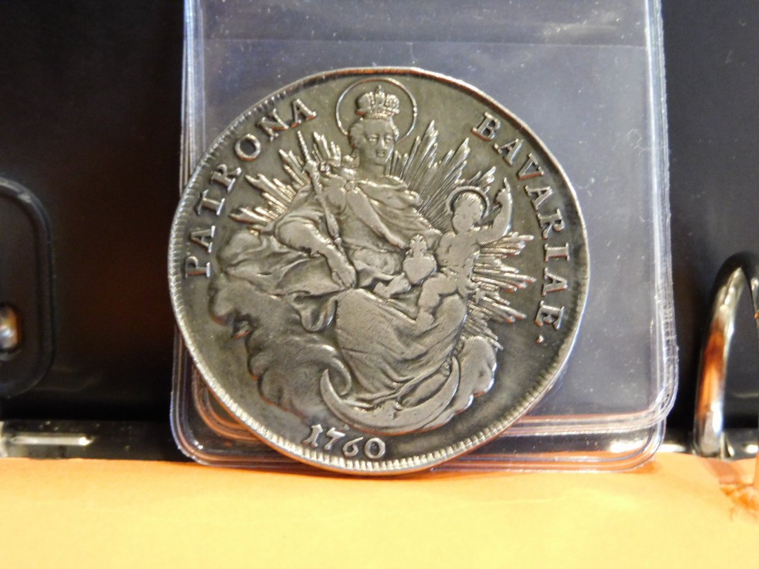  GERMANY 1 THALER 1760 BAVARIA.GRADE-PLEASE SEE PHOTOS.   