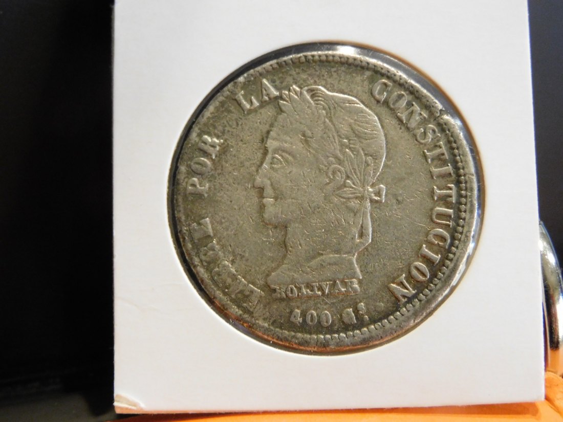  BOLIVIA 8 SOLES 1860.GRADE-PLEASE SEE PHOTOS.   