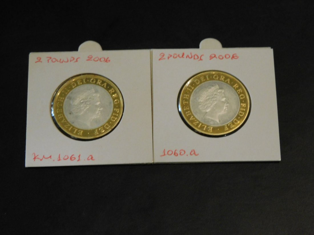  UNITED KINGDOM 2X 2 POUNDS 2006.GRADE-PLEASE SEE PHOTOS.   