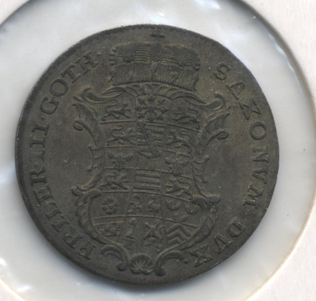  Sachsen Gotha Altenburg 1 Groschen 1755 200 Jahre Religionsfrieden   