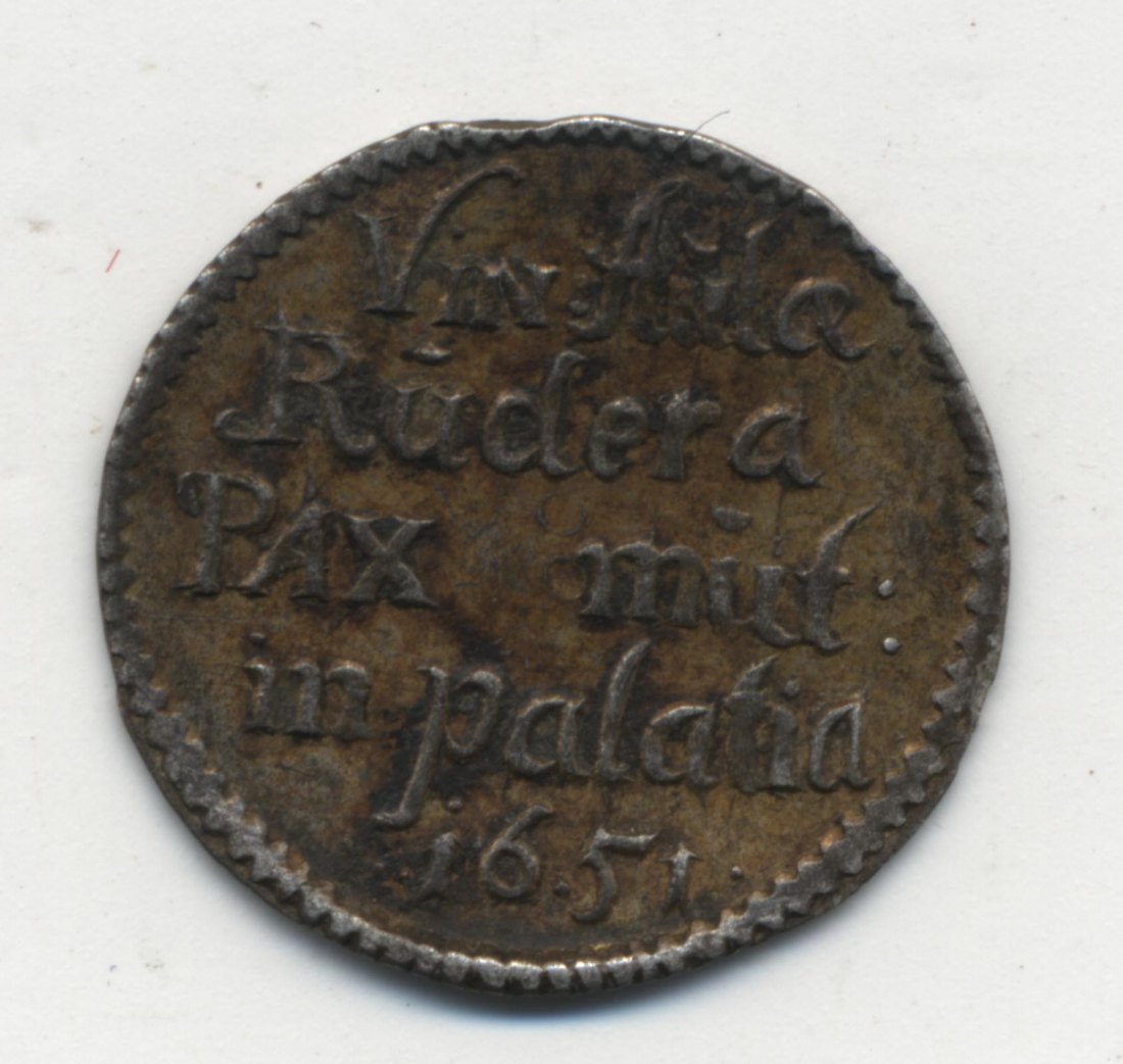  Sachsen Neu Weimar 3 Pfennig 1651 Schlossbau   
