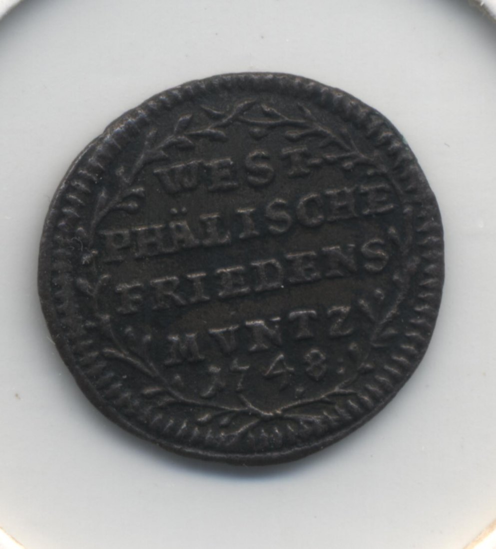  Schwäbisch Hall 1 Kreuzer 1748 100 Jahre Westfälischer Frieden   