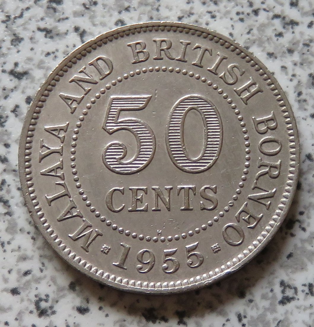  Malaya und British Borneo 50 Cents 1955   