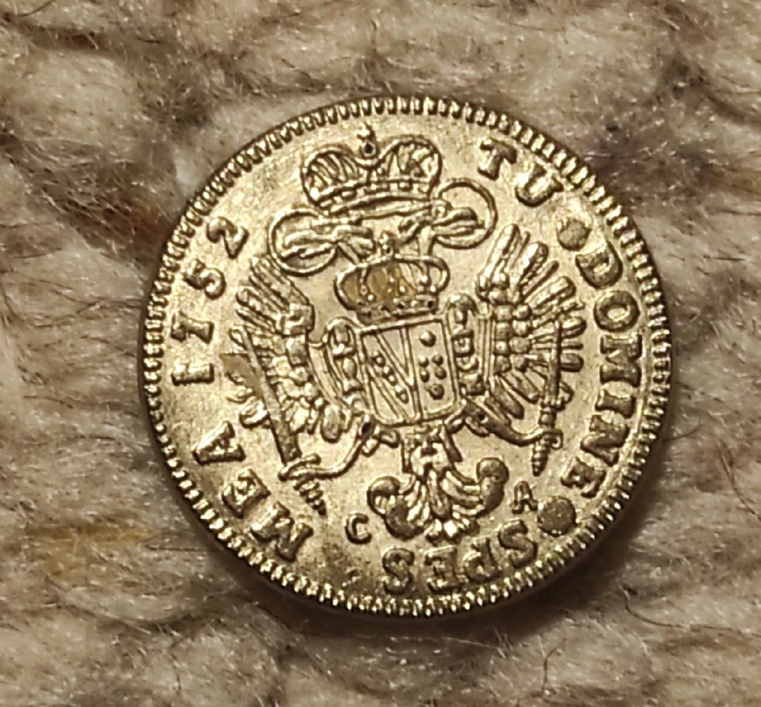  Reproduction - Tu Domine Spes Mea 1752 Doré; Non-magnétique   