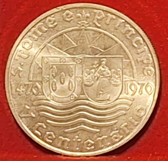  Portugal, 50 Escudos, 1970, 500.Jahrestag der Entdeckung von São Tomé - Silber seltener   
