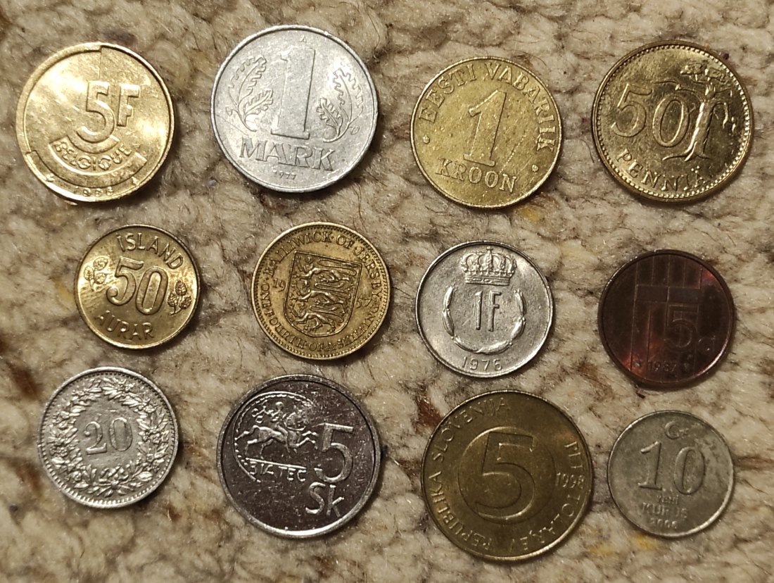  12 Münzen / 12 Länder Europa 1   