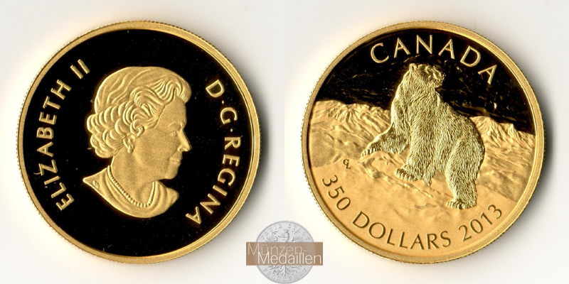 Kanada MM-Frankfurt Feingewicht: 35g Gold 350 Dollars 2013 