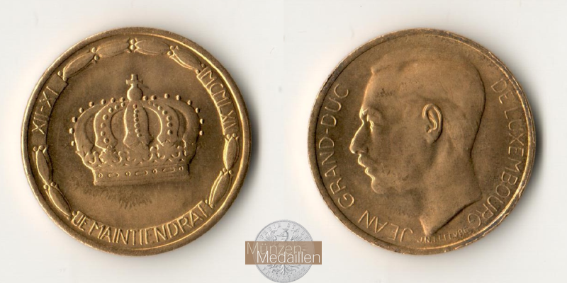  Luxemburg, Großherzogin Josephine Charlotte. 40 Francs 1964  MM-Frankfurt  Feingold: 11,61g   