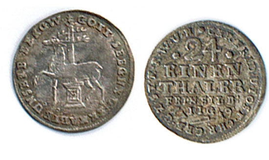  SZAIVERT ALTDEUTSCHLAND KLEINMÜNZEN STOLBERG 1/48 Taler 1719   