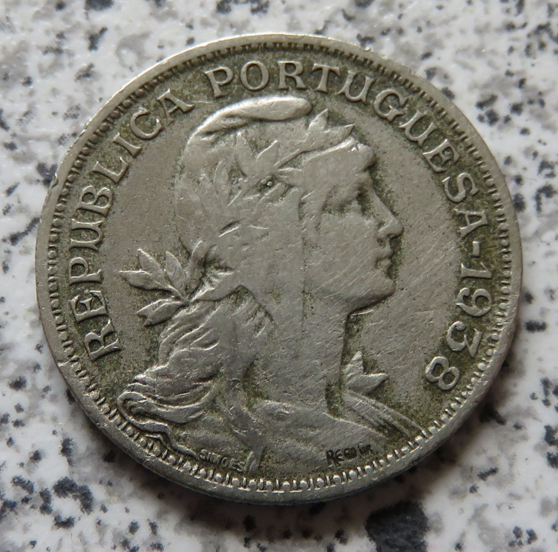  Portugal 50 Centavos 1938   