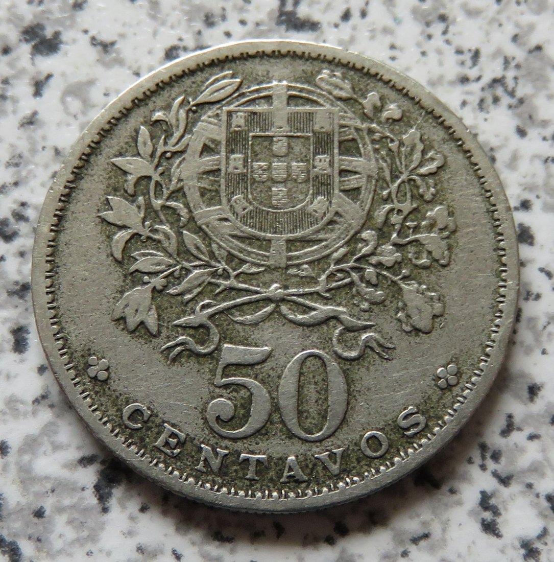 Portugal 50 Centavos 1938   