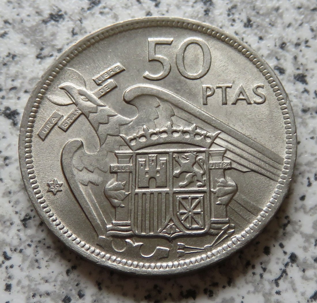  spanien 50 pesetas 1957, Sternchen 59   