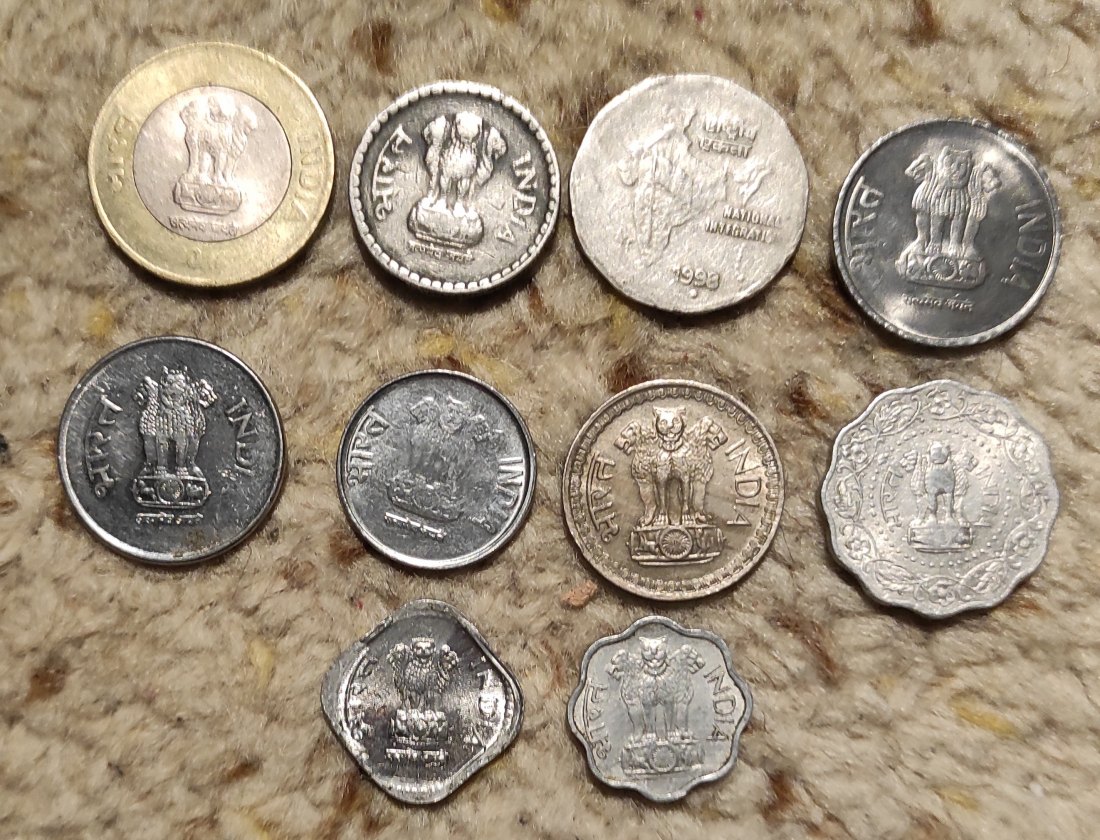 Set 24: Indien Münzlot mit 10 verschiedene Münzen   